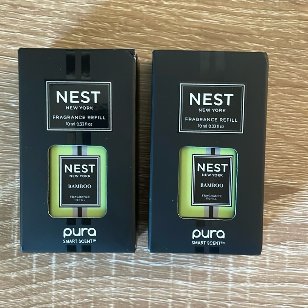 New Nest Bamboo Home Scent Fragrance Pura Refill Set of 2